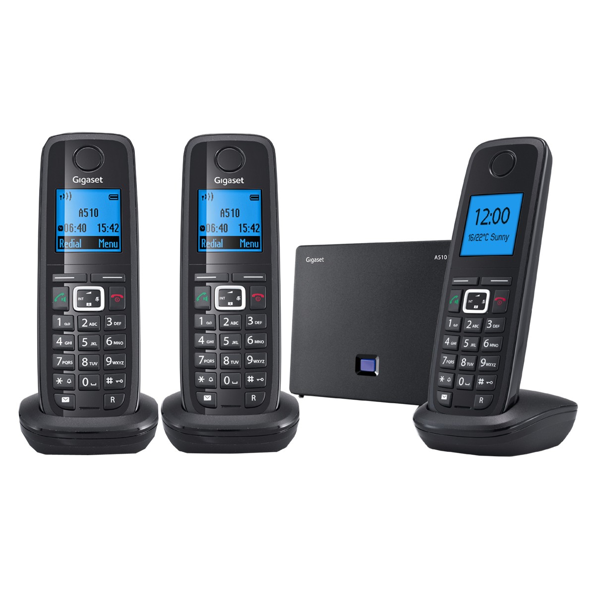 Téléphonie DECT : Gigaset A510 IP Trio Black